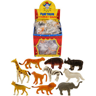 Små jungeldjur leksaksfigurer i display (84 st.)