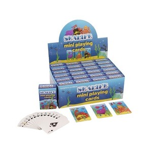 Mini-spelkort &ndash; Modell Sea Life i Display (24 st.)
