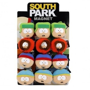 SOUTH PARK PLYSCHMAGNETER, 7CM, P&Aring; DISPLAY (12 st.)