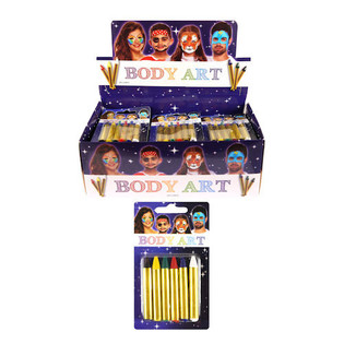 ANSIKTSM&Aring;LNING SET F&Ouml;R BARN, 6 F&Auml;RGER I DISPLAY (24 st.)