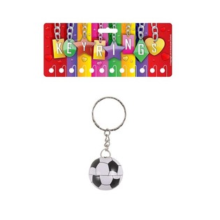 NYCKELRINGAR I METALL FOTBOLL (12-pack)