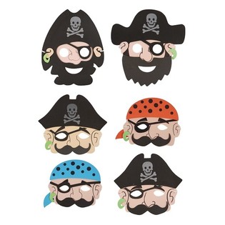 Piratmasker i skumgummi f&ouml;r pojkar (24 st.)