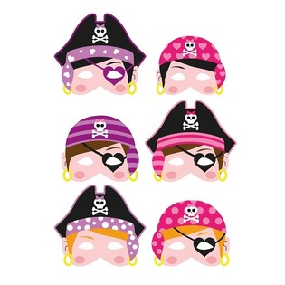 PIRATMASKER I SKUMPLAST - FLICKOR (24 st.)