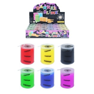 F&auml;rgglad Mini Slajm i Tunna Display (24-pack)