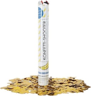 Konfettikanon Banan &ndash; F&auml;rg: gul - 40 cm - party popper (10 st.)
