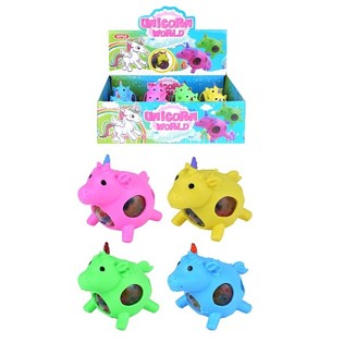 Klämbollar Squishy Enhörning (12-pack)