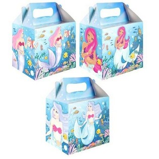 Menybox – Sjöjungfrur – 14 x 9,5 x 18 cm (6-pack)
