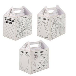 Menybox &ndash; Happy Birthday &ndash; M&aring;la Sj&auml;lv - 14 x 9,5 x 18 cm (24-pack)