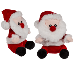 Jultomte i plysch, 20 cm h&ouml;g (12-pack)