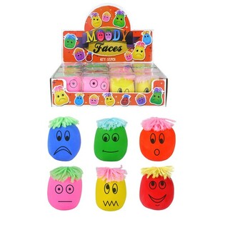 Stora Moody Faces Stressbollar i Display (12 st)