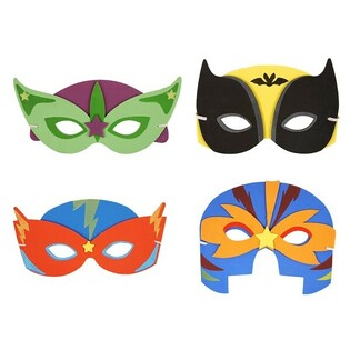 Mix Superhero-masker i skumgummi (24 st.)