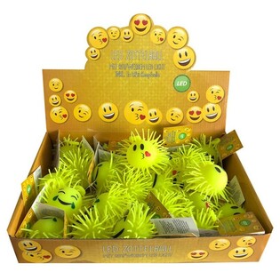 Lysande Smiley Puffer-bollar i Display (12 st.)