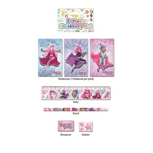 SUPER GIRLS SKRIVSET 5 DELAR (24-pack)