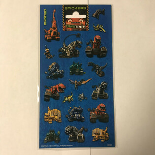 KLISTERM&Auml;RKEN: DINOTRUX, M&aring;tt 20 x 10 cm (10 st)