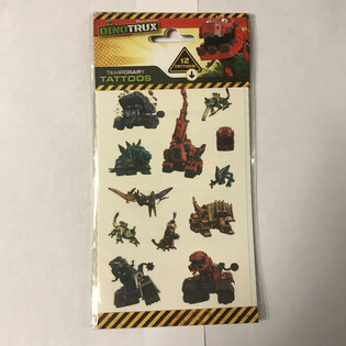 KLISTERM&Auml;RKEN: DINOTRUX, M&aring;tt 20 x 10 cm (10 st)