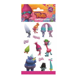 Trolls Tempor&auml;ra Tatueringar - 20 x 10 cm (10 st)