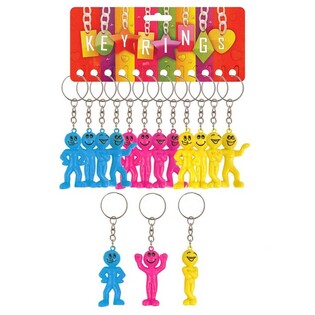 Smiley-figur Nyckelring (12-pack) | B2B Grossist