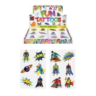 Roliga Gnuggisar / Tatueringar &ndash; Modell: Superhj&auml;ltar (96 st.)