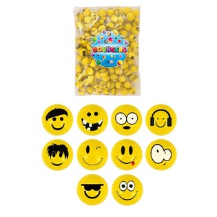 Smiley studsbollar, 3,3 cm (100 st)