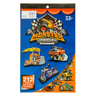 Monster Truck klistermärkesbok 212 delar (12 st)