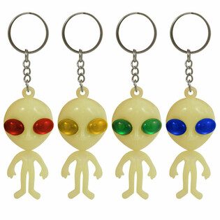 GLOW IN THE DARK ALIEN-NYCKELRINGAR (60 st.)