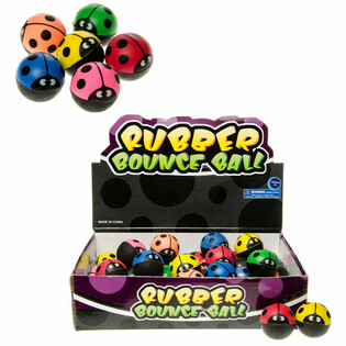 Studsboll Nyckelpiga &Oslash; 3,2 cm i Display (48 st)