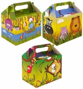 Menybox &ndash; Djungel &ndash; 14 x 9,5 x 18 cm (12-pack)