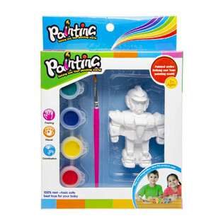 3D-figur att måla - Lejon / Robot / Fjäril (6 st.)