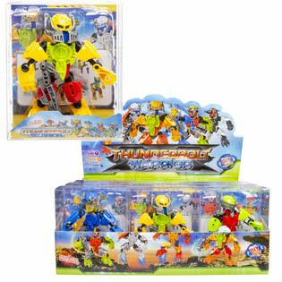 THUNDERBOLT ROBOT WARRIOR ACTIONFIGUR I DISPLAY (12 st)