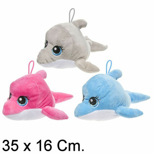STOR PLUSHEDELFIN, 35 CM - MIXADE FÄRGER (6 st)