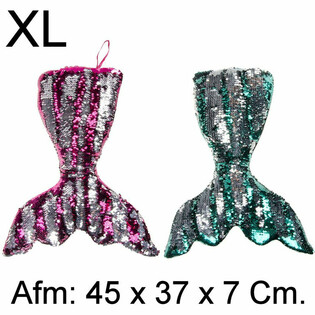 XL Plysch Sjöjungfrustjärt Kudde - 45 cm - Mixade färger (4 st.)