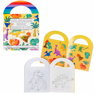 Dinosaurie M&aring;larb&ouml;cker med Klisterm&auml;rken (48 styck)