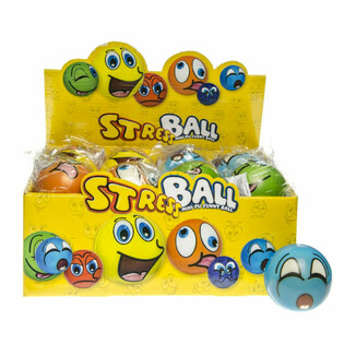 SMILEY STRESSBOLLAR I DISPLAY (24 st.)