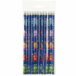 Monsterpennor med Suddgummi (12-pack)