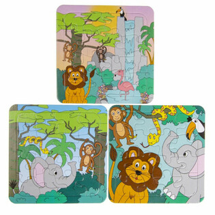 Mix Djungelpussel (14x14cm) - Storpack 50 st