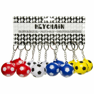 Skumbollar Fotboll Nyckelringar - Mixade färger (48-pack)