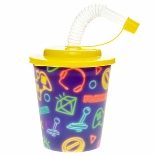 DRINKMUGG / GLASSMUGG MED SUGRÖR - GAMER (12 st)