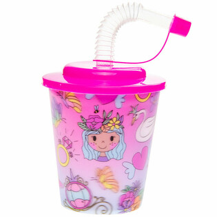 Prinsessa Dryckes- & Glassbägare med Sugrör (12-pack)