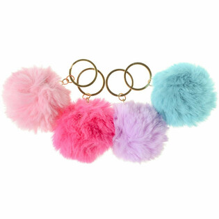 RUNDA FLUFFIGA NYCKELRINGAR (12-pack)