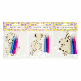 FÄRGLÄGG DIN EGEN TRÄFIGUR, INKL. FILTPENNOR (36 st.)