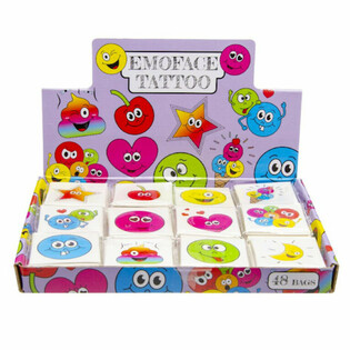Roliga Tatueringar Smiley - Display 48-pack