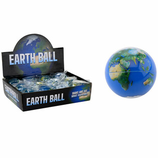Glitterkula Jordglob Ø6,5 cm i Display (12-pack)