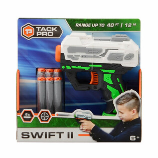 Tack Pro Swift II Dartpistol med 6 mjuka pilar