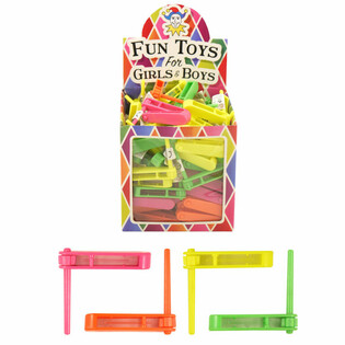 Sm&aring; skramlor i display - Neonmix (108 st)