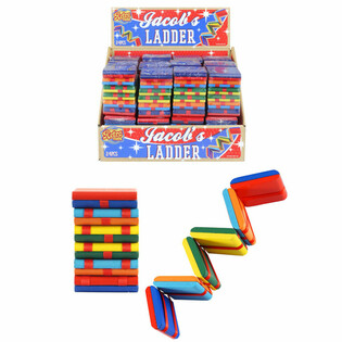 RETRO TOYS - Jakobs stege i tr&auml; i display (24 stycken)
