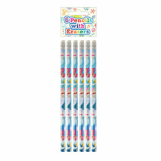 6-delat Sj&ouml;jungfru Penna med Suddgummi Set - I Display (24 set)