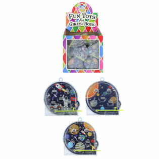 Mini flipperspel rymdtema – Display med 108 st