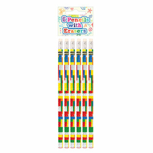 Brickz Byggklossar Penna och Suddgummi-set - 24-pack Display