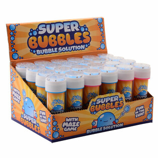 AQUA FUN - SÅPBUBBLOR, 60ML MED LABYRINTSPEL I DISPLAY (24 st)