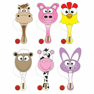 Paddelbollset Bondgårdsdjur (12-pack)
